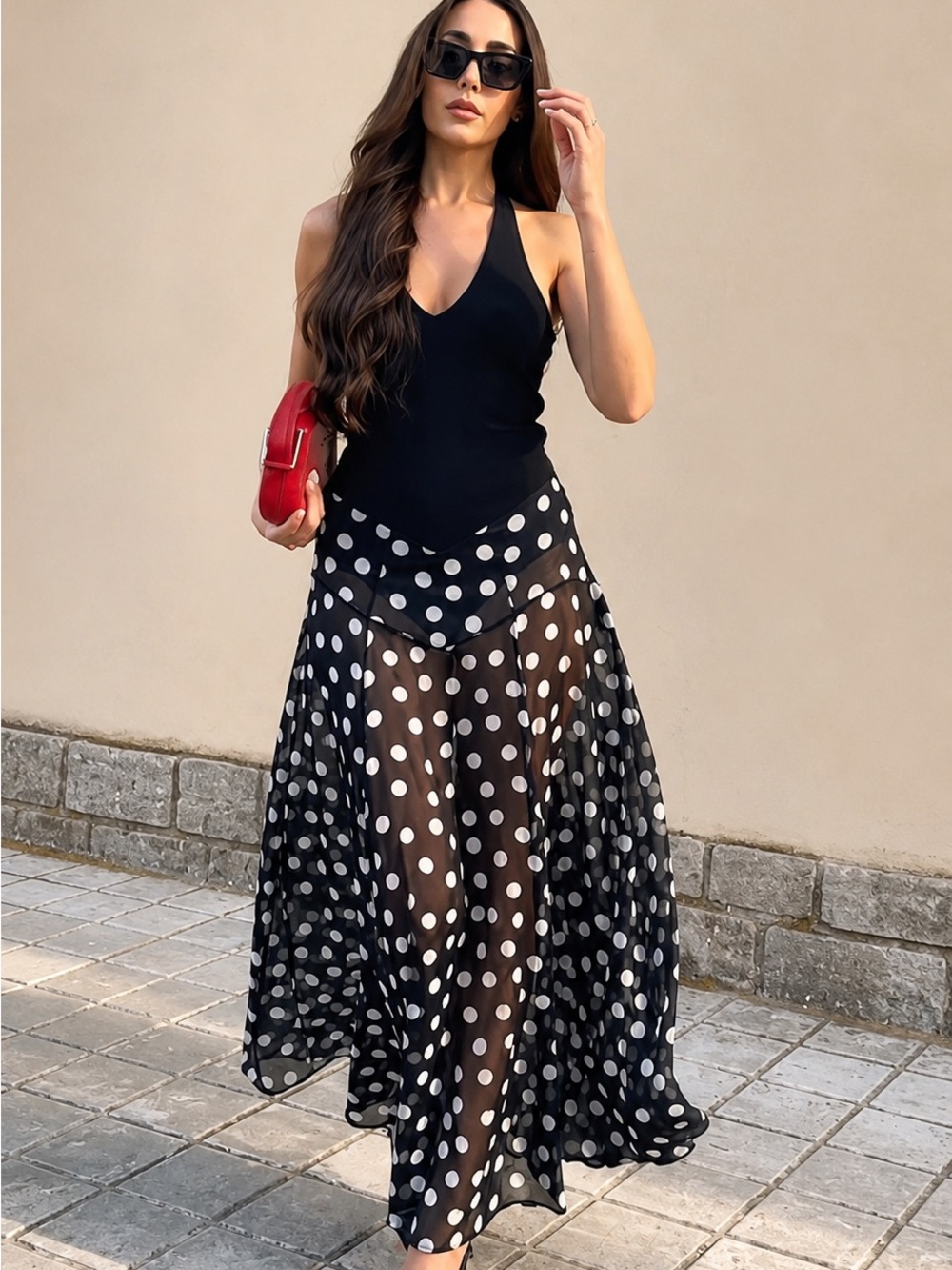 VIRAL ZARA POLKA DOT HALTER VACATION DRESS SIZE S and M 
🚨NO DISCOUNT - Picture 4 of 16